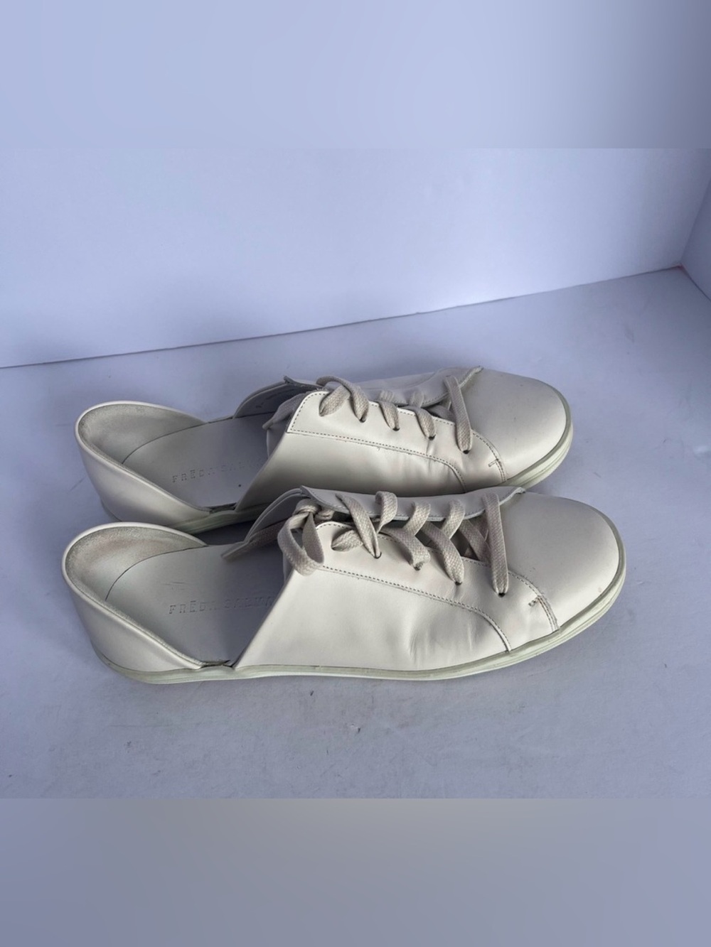 Freda Salvador Eda D’Orsay Sneaker Italian Leather size 9 White - Picture 3 of 5